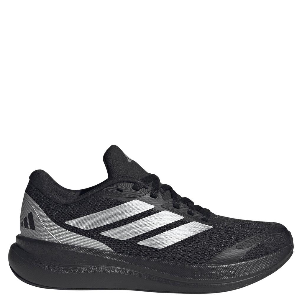 Zwart en zilverkleurige jongens en meisjes adidas Sportswear Runfalcon 6 mesh sneakers - van mesh-pu/voering: mesh/voetbed: eva met veters