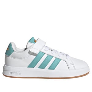 Grand Court 3.0 imitatieleren sneakers - wit/aqua