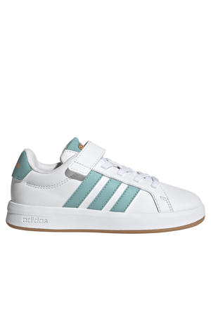 Grand Court 3.0 imitatieleren sneakers - wit/aqua