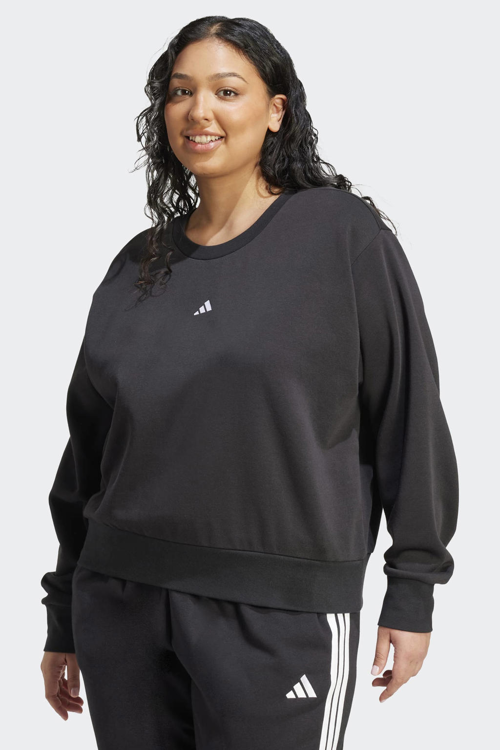 adidas Sportswear sweater Plus Size - zwart