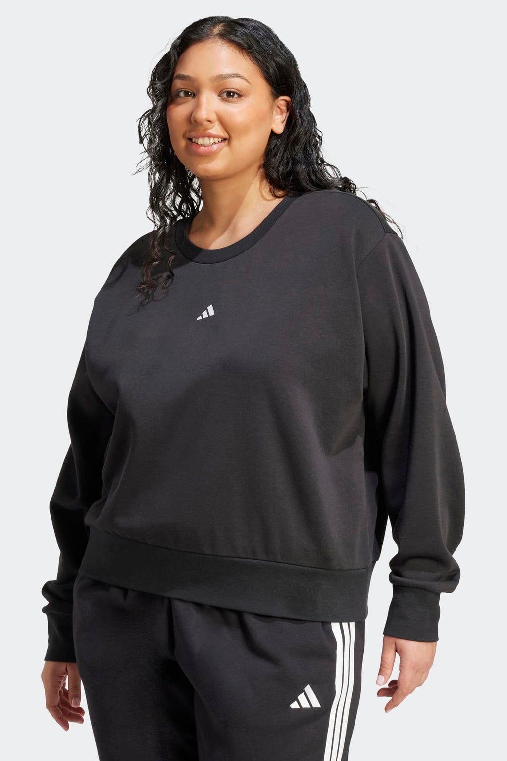 adidas Sportswear sweater Plus Size - zwart