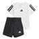 adidas Sportswear set T-shirt + short - wit/zwart