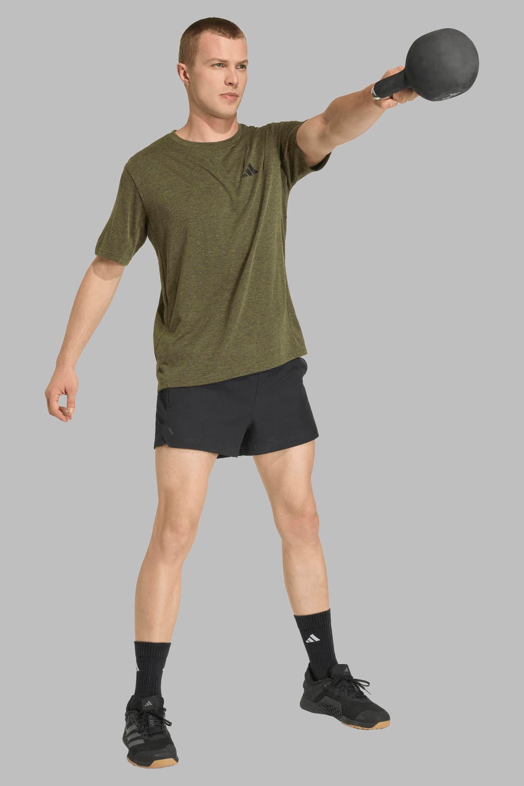 adidas Performance sportshirt - olijfgroen