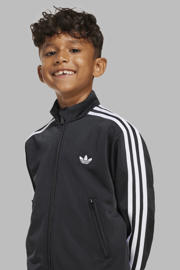 thumbnail: adidas Originals gestreept joggingpak met opstaande kraag - zwart/wit