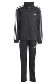 thumbnail: adidas Originals gestreept joggingpak met opstaande kraag - zwart/wit