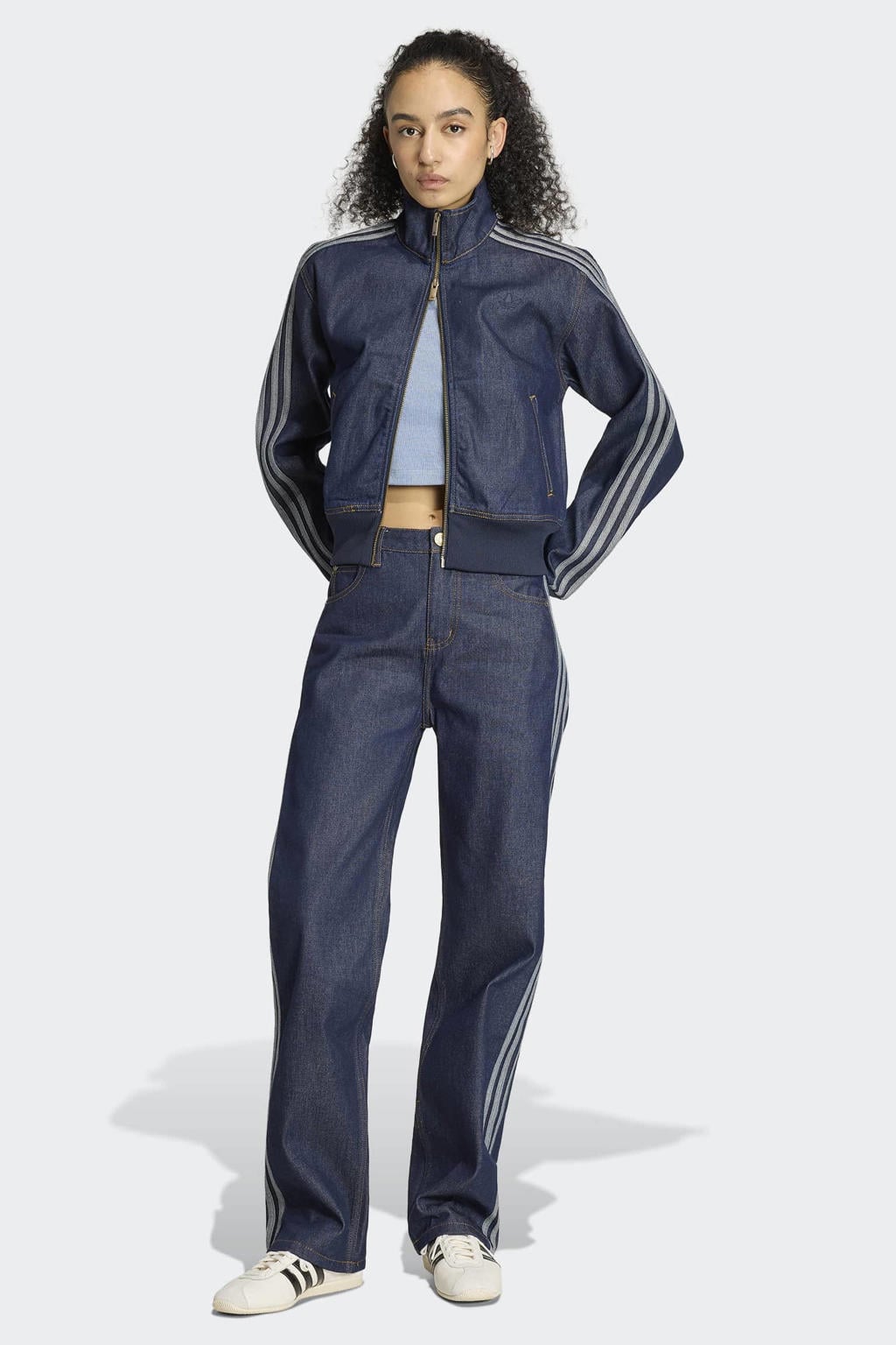 adidas Originals Firebird straight leg jeans - blauw