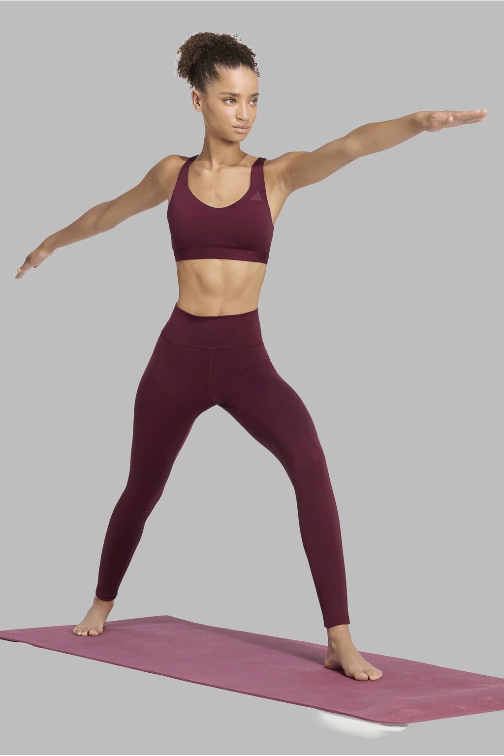 adidas Performance sportlegging All Me - donkerrood