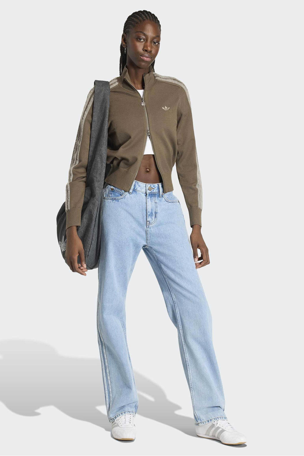 adidas Originals Firebird straight leg jeans - lichtblauw
