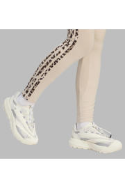 thumbnail: adidas Sportswear slim fit broek met panterprint - beige