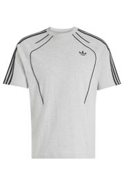 thumbnail: adidas Originals regular fit gestreept T-shirt - grijs