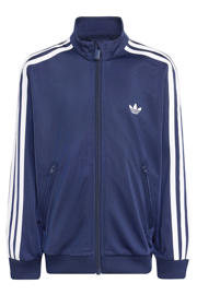 thumbnail: adidas Originals gestreept joggingpak met opstaande kraag - donkerblauw