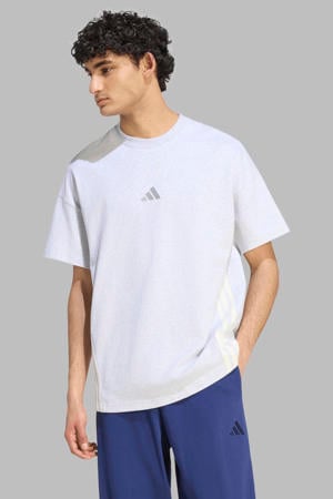 regular fit T-shirt met logo - wit