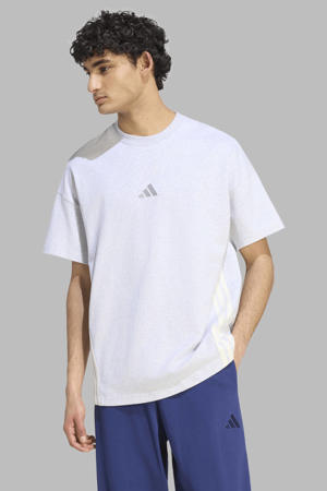 regular fit T-shirt met logo - wit