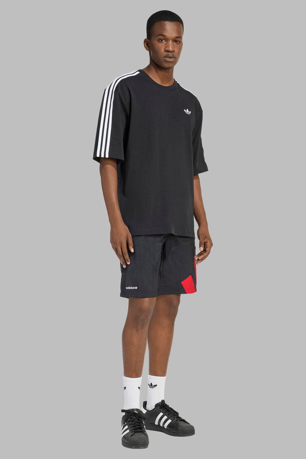 adidas Originals regular fit T-shirt - zwart/wit