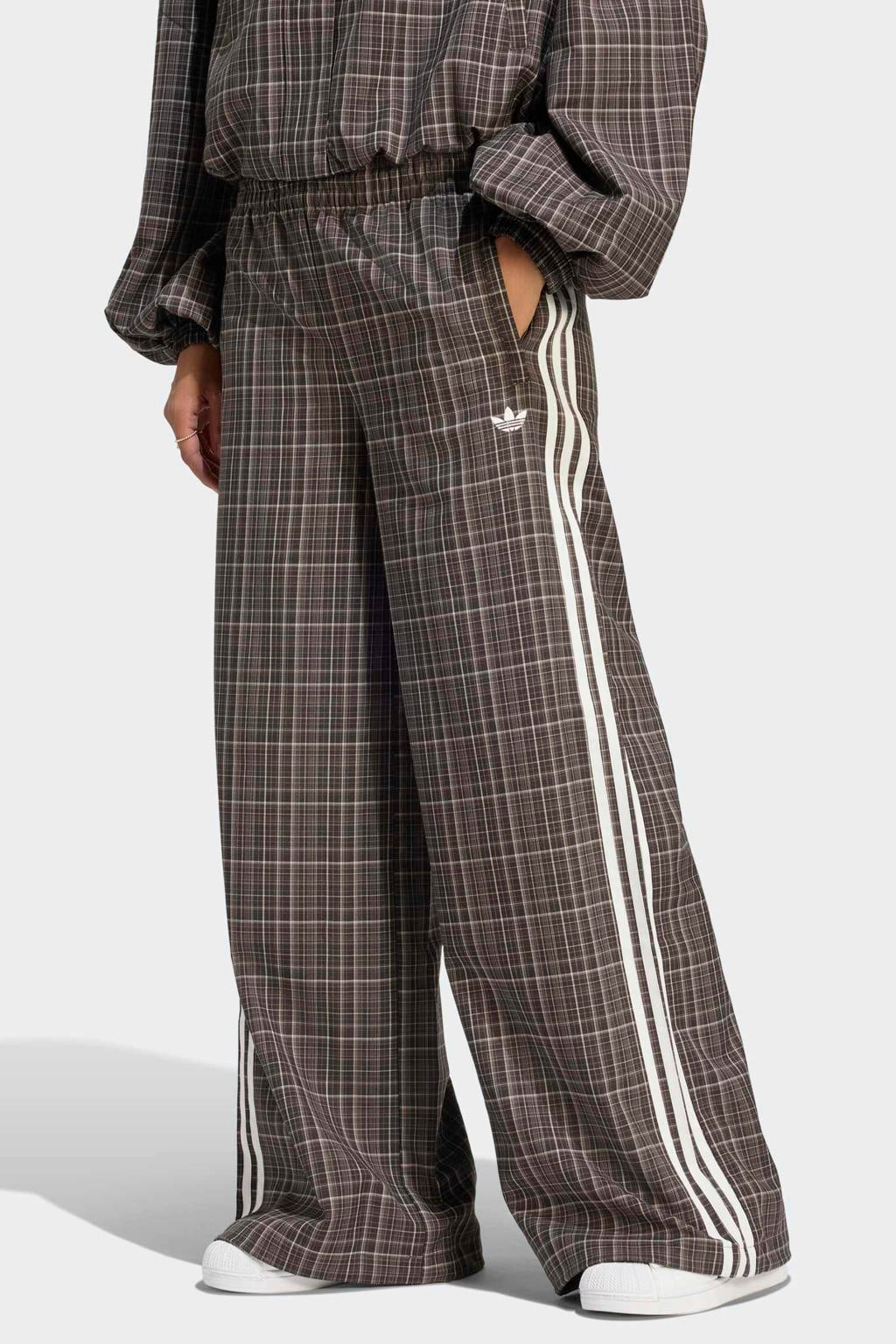 adidas Originals loose ruit broek - bruin