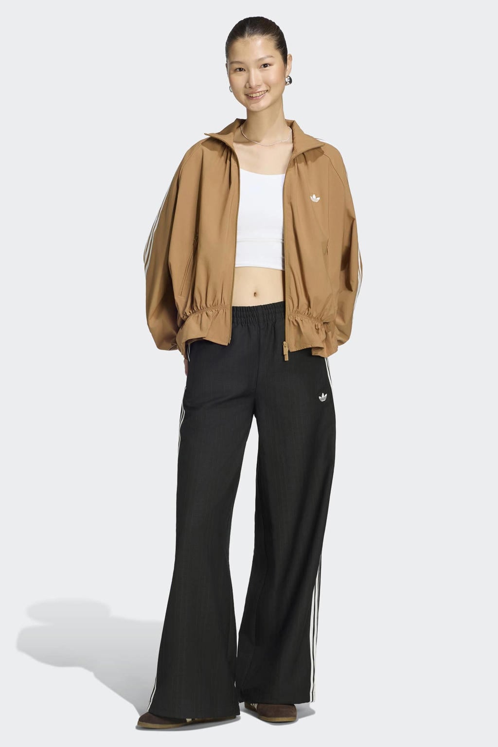adidas Originals Firebird loose ruit broek - zwart