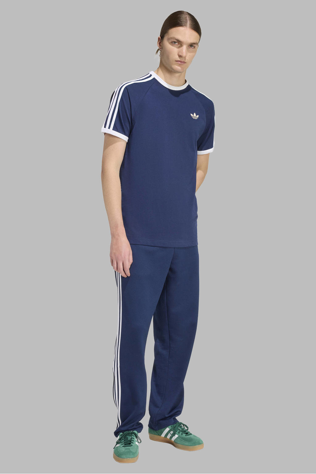 adidas Originals regular fit T-shirt - donkerblauw/wit