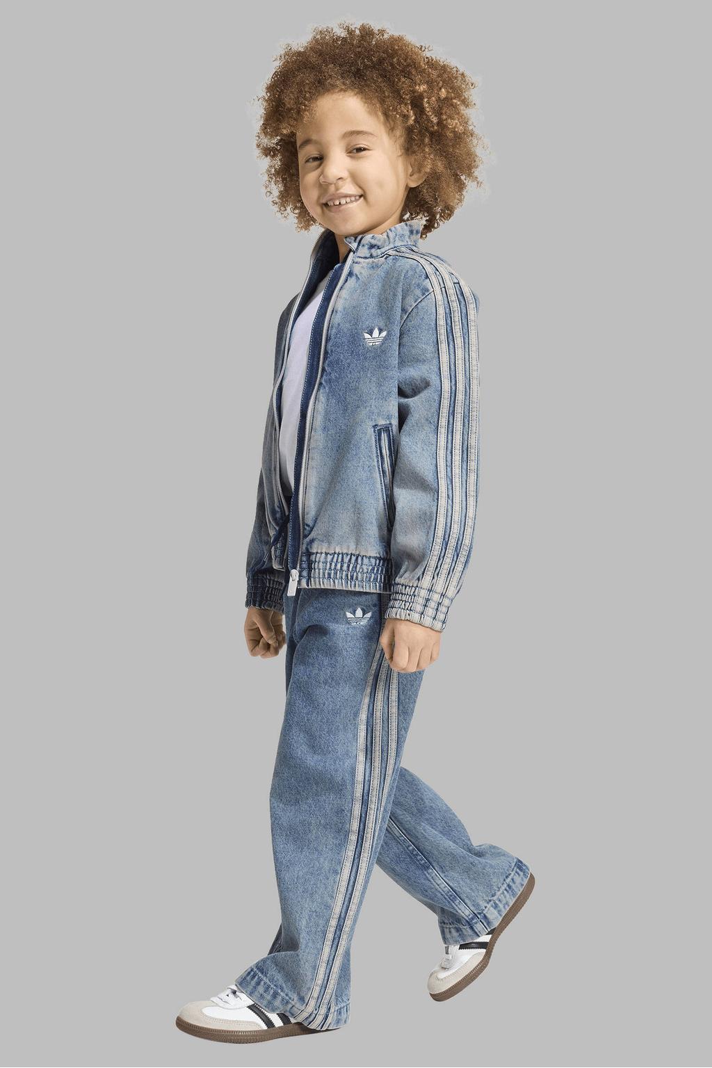 adidas Originals Firebird straight leg jeans - medium blue denim