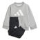 adidas Sportswear joggingpak met ronde hals - grijs/zwart