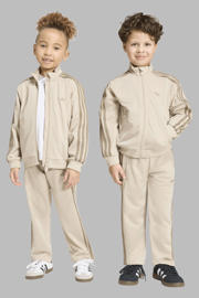 thumbnail: adidas Originals Firebird gestreept joggingpak met opstaande kraag - beige