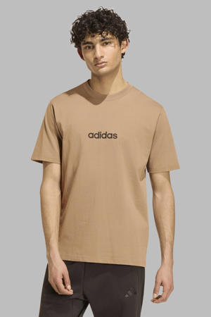 regular fit T-shirt met logo - camel