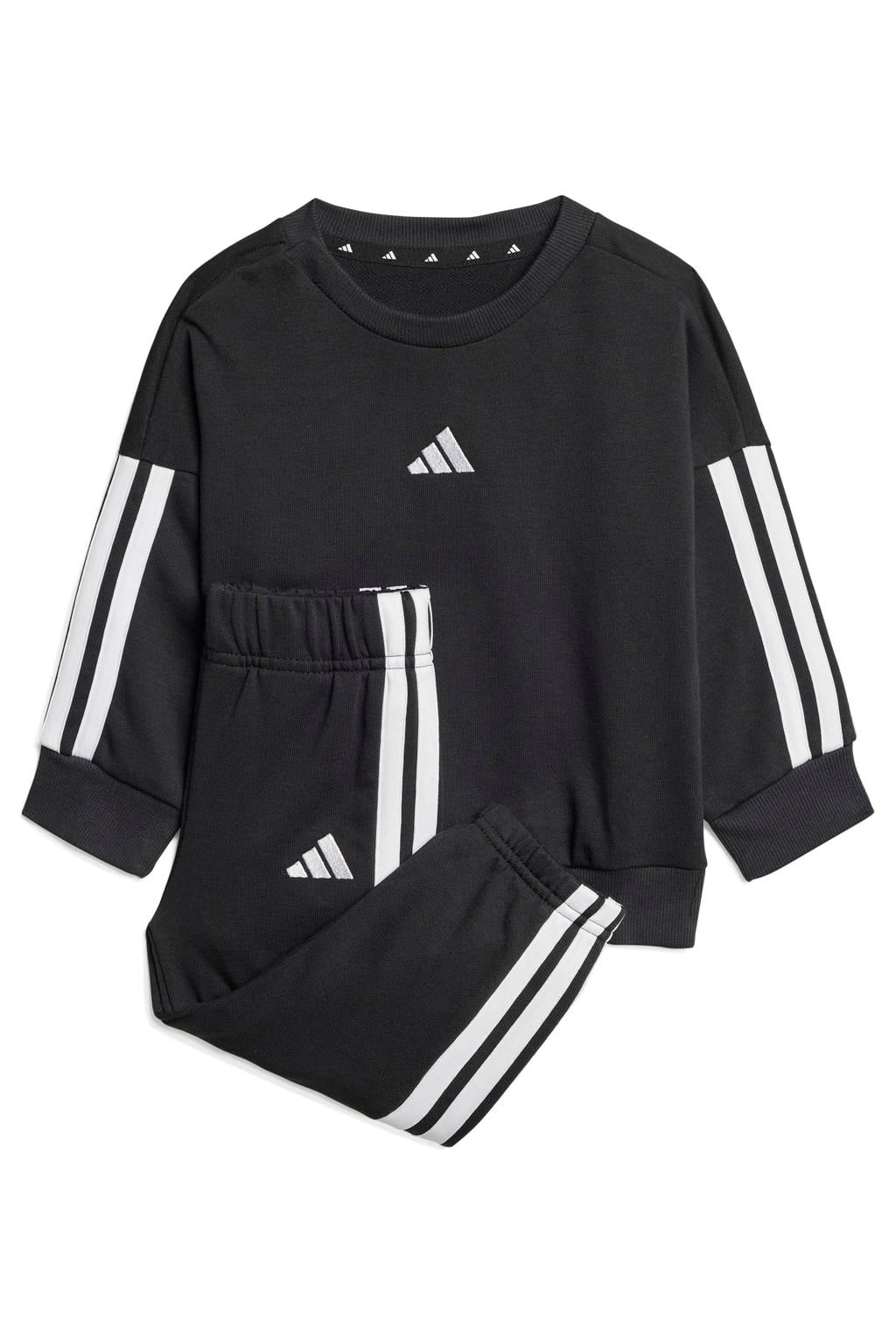 adidas Sportswear joggingpak met ronde hals - zwart