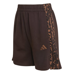 regular fit sweatshort met panterprint - bruin