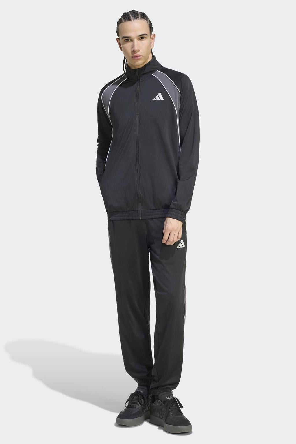 adidas Sportswear senior trainingspak - zwart/grijs