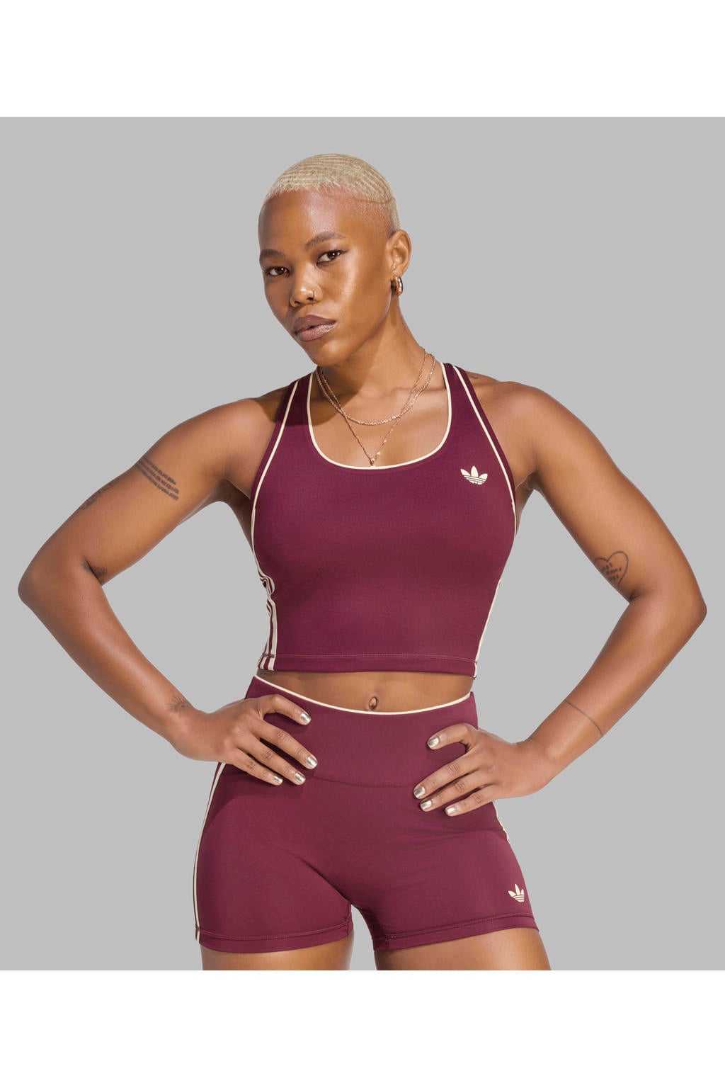 adidas Originals sporttop - donkerrood