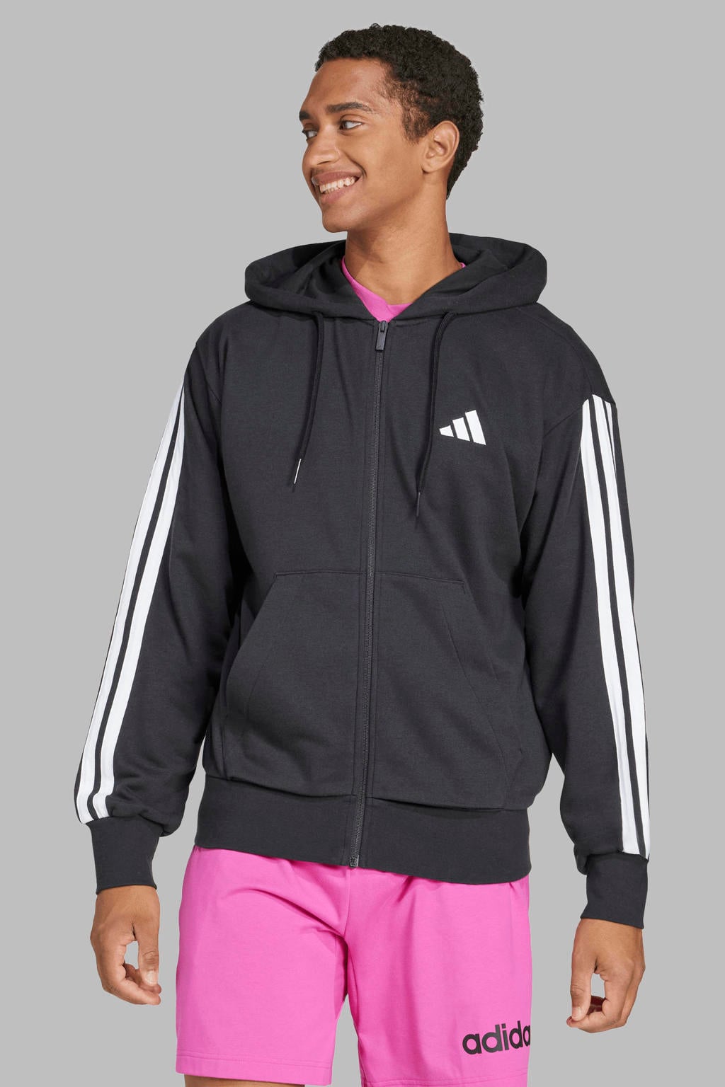 adidas Sportswear sweatvest - zwart/wit