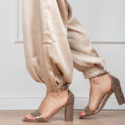 thumbnail: POSH by Poelman Laurie imitatieleren sandalen met blokhak - brons