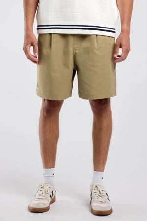 relaxed fit casual short - camel