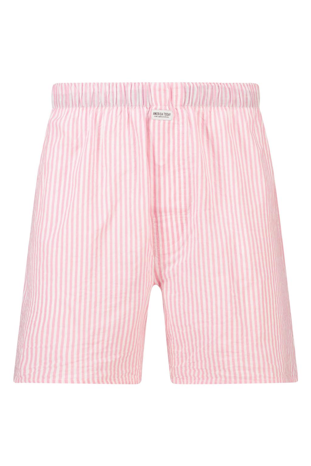 America Today wijde gestreepte boxershort - roze/wit