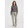 America Today gebreid gestreept vest met wol - bruin/roze