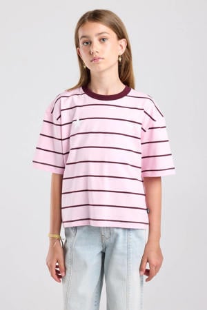 gestreept T-shirt - roze