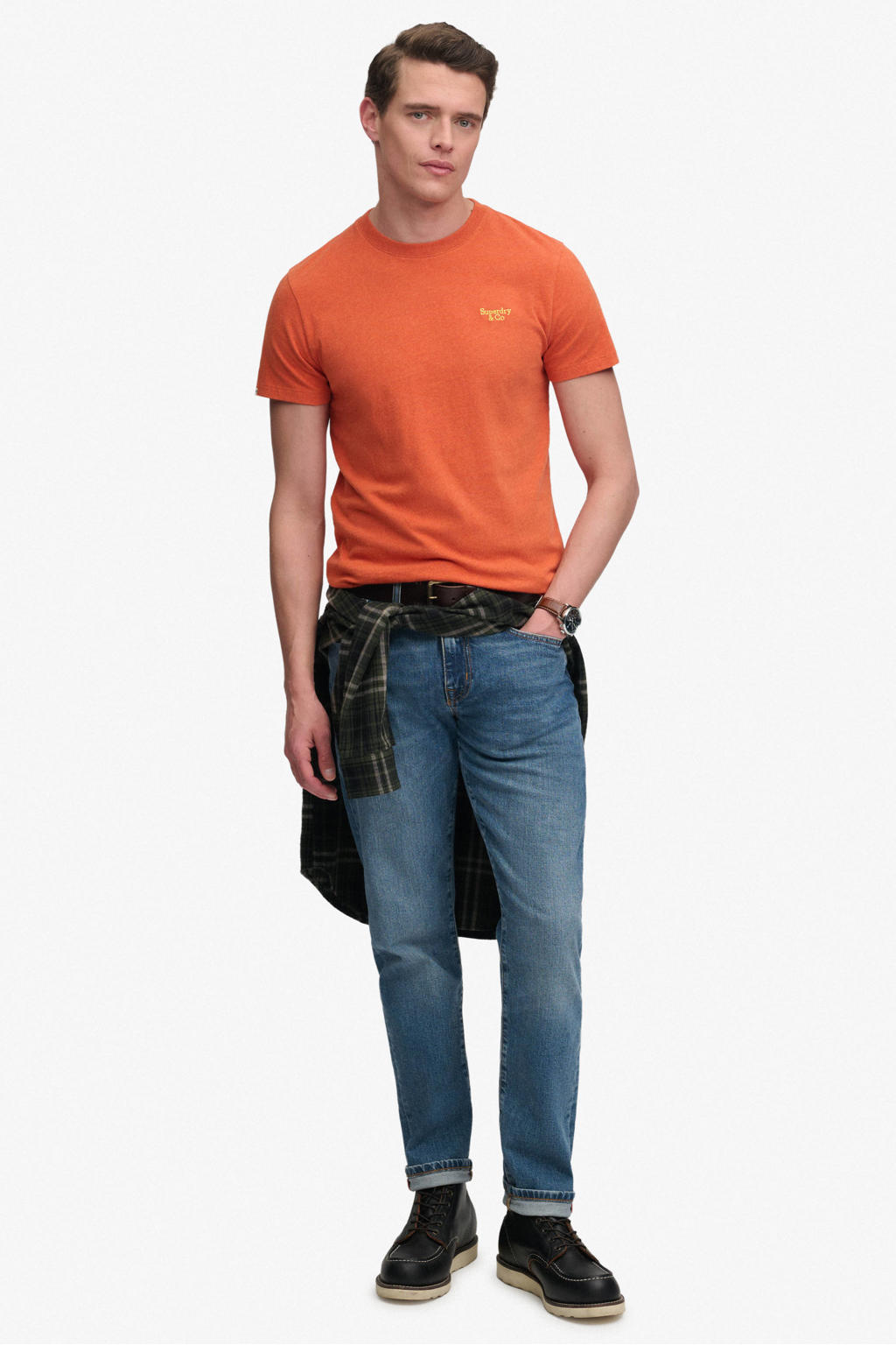 Superdry slim fit T-shirt - oranje/geel