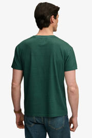 thumbnail: Superdry linnen regular fit T-shirt - smaragdgroen