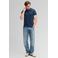Superdry slim fit T-shirt - donkerblauw