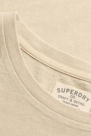thumbnail: Superdry linnen regular fit T-shirt - crème