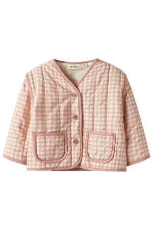 geruite quilted tussenjas - roze