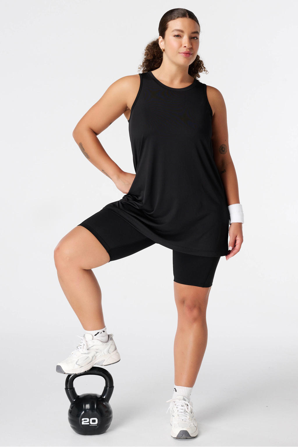 MS Mode sporttop Plus Size - zwart