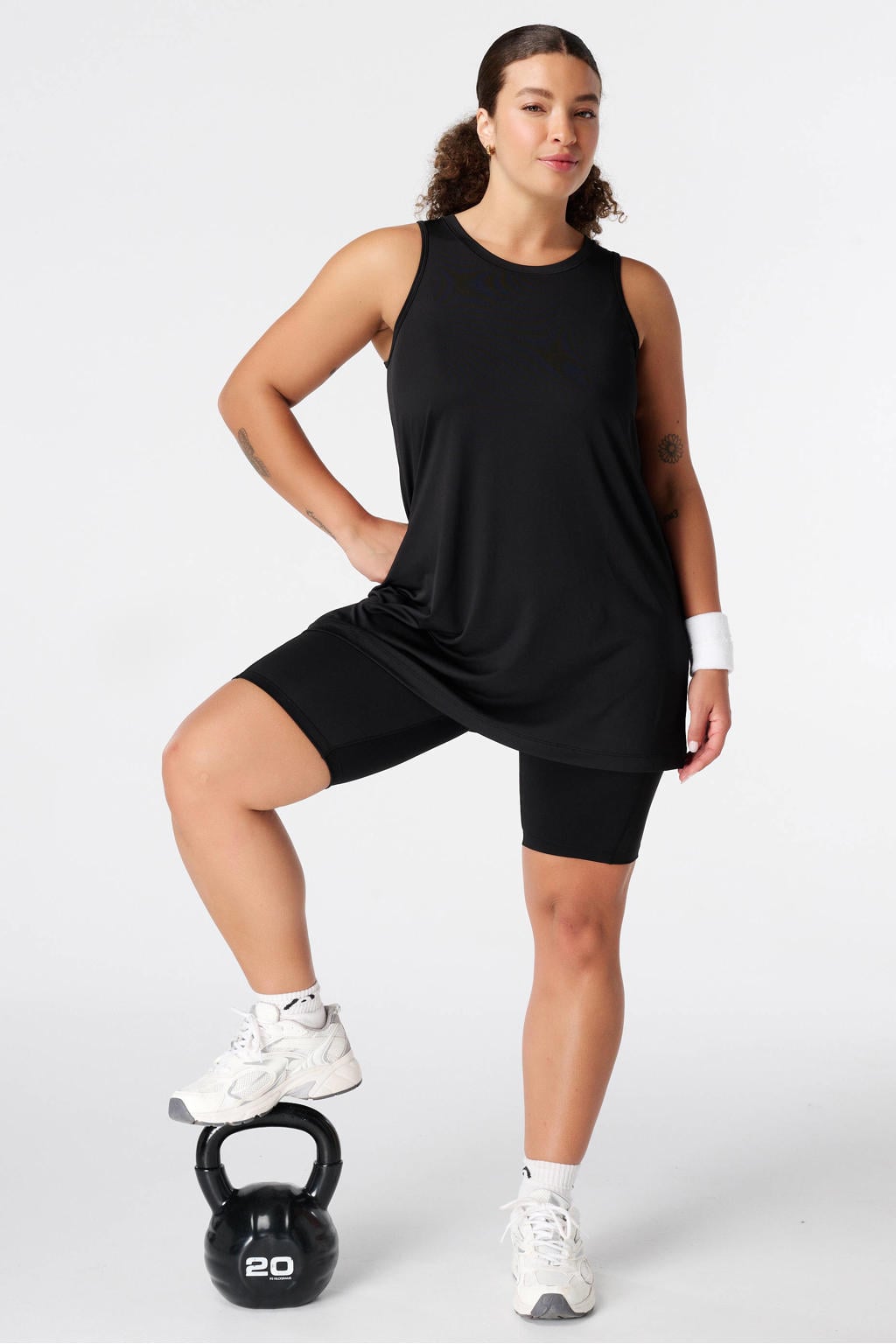MS Mode sporttop Plus Size - zwart