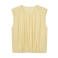 VERO MODA mouwloze top met plooien - lichtgeel