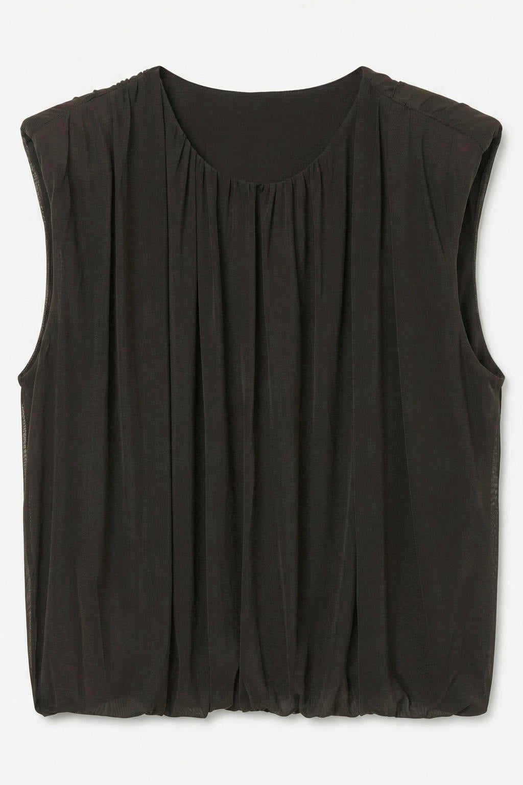VERO MODA top met plooien - bruin