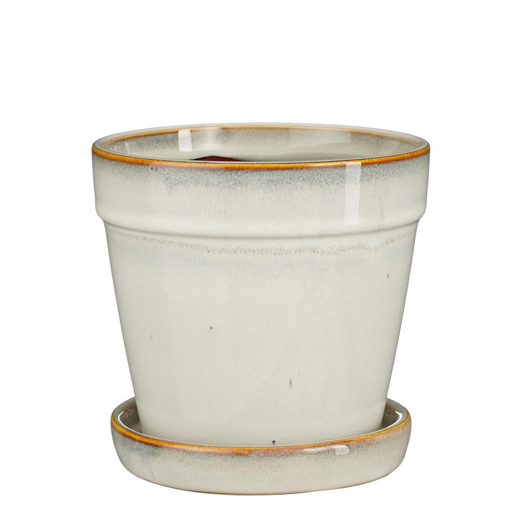 Mica Decorations bloempot met schotel Clint