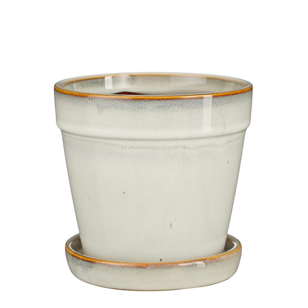 Mica Decorations bloempot met schotel Clint