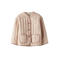 LIL' ATELIER MINI katoenen geruite quilted tussenjas - beige