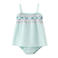 Mango Kids korte jurk met borduursels - lichtblauw