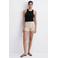 Mango regular fit denim short met studs - beige