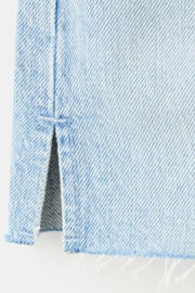 thumbnail: Mango straight leg denim short - lichtblauw